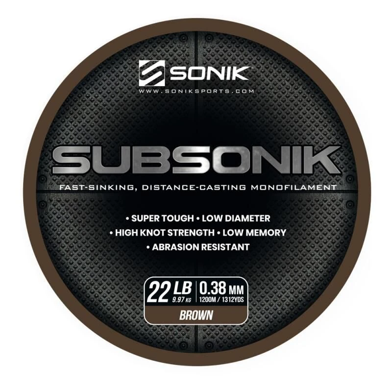 Sonik Subsonik Monofilament Brown 1200M 4 Sonik Subsonik Monofilament Brown 1200M - Afbeelding 4