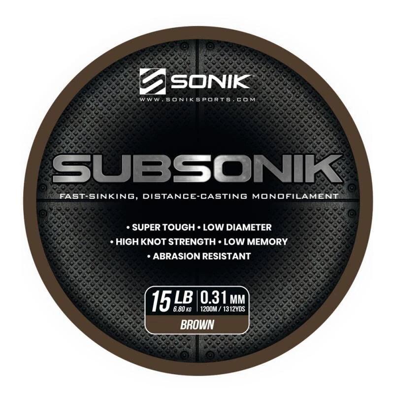 Sonik Subsonik Monofilament Brown 1200M 2 Sonik Subsonik Monofilament Brown 1200M - Afbeelding 2