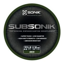 Sonik Subsonik Monofilament Green 1200M -Gamakatsu Winkel 2308322Sonik Subsonik Monofilament Green 1200M 2 1