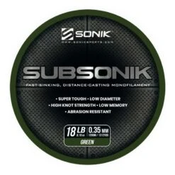 Sonik Subsonik Monofilament Green 1200M -Gamakatsu Winkel 2308323Sonik Subsonik Monofilament Green 1200M 3 1