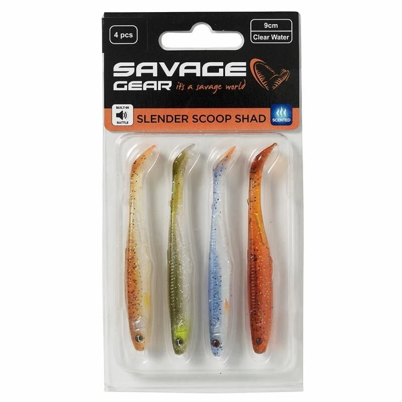 Savage Gear Slender Scoop Shad Clear Water Mix 2 Savage Gear Slender Scoop Shad Clear Water Mix - Afbeelding 2
