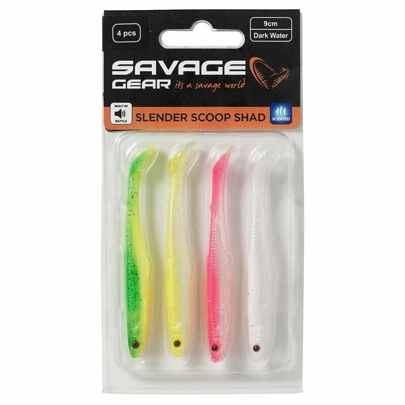Savage Gear Slender Scoop Shad 13cm Dark Water Mix 2 Savage Gear Slender Scoop Shad 13cm Dark Water Mix - Afbeelding 2